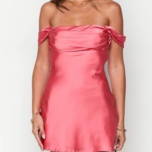 Beginning Boutique Strapless Coral Dress